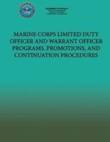 Marine Corps Limited Duty Officer and Warrant Officer Programs, Promotions, and Continuation Procedures