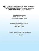 Assateague Island National Seashore Water Quality Monitoring 1987-1990 Data Summary and Report