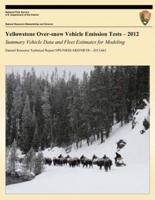 Yellowstone Over-Snow Vehicle Emission Tests 2012