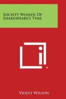 Society Women of Shakespeare's Time