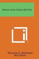 Write and Speak Better