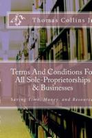 Terms and Conditions for All Sole-Proprietorships & Businesses