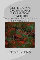 Criteria for Exceptional Classroom Teachers