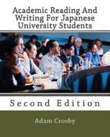 Academic Reading And Writing For Japanese University Students