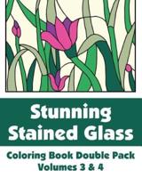 Stunning Stained Glass Coloring Book Double Pack (Volumes 3 & 4)