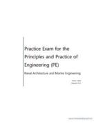 Practice Exam for the Principle and Practice of Engineering (Pe) - Naval Architecture