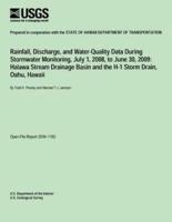 Rainfall, Discharge, and Water-Quality Data During Stormwater Monitoring, July 1, 2008 to June 30, 2009