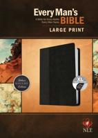 Every Man's Bible NLT, Large Print, TuTone (LeatherLike, Black/Onyx, Indexed)
