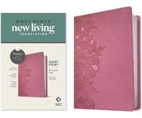 NLT Personal Size Giant Print Bible, Filament-Enabled Edition (LeatherLike, Peony Pink, Red Letter)