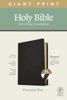 NLT Personal Size Giant Print Bible, Filament-Enabled Edition (Genuine Leather, Black, Indexed, Red Letter)