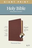 KJV Personal Size Giant Print Bible, Filament-Enabled Edition (Genuine Leather, Burgundy, Indexed, Red Letter)