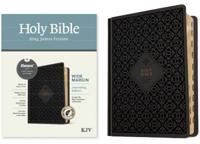 KJV Wide Margin Bible, Filament-Enabled Edition (Hardcover LeatherLike, Ornate Tile Black, Indexed, Red Letter)