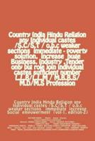 Country India Hindu Religion Any Individual Castes