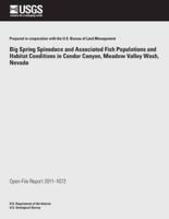 Big Spring Spinedace and Associated Fish Populations and Habitat Conditions in Condor Canyon, Meadow Valley Wash, Nevada