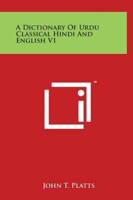 A Dictionary Of Urdu Classical Hindi And English V1