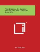 The Journal of Sacred Literature, April 1854 to July 1854