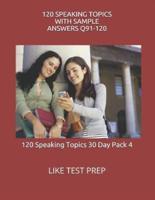 120 Speaking Topics With Sample Answers Q91-120