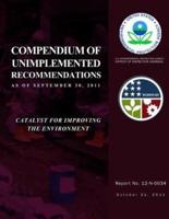 Compendium of Unimplemented Recommendation as of September 30, 2011