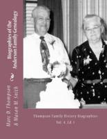 Narrative Biographies of the Anderson Family Genealogy