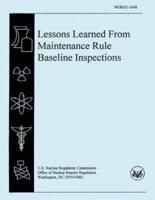 Lessons Learned from Maintenance Rule Baseline Inspections