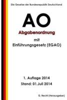 Abgabenordnung (Ao) Mit Einfuhrungsgesetz (Egao)