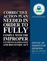 Corrective Action Plan Needed in Order to Fully Comply With the Improper Payments Elimination and Recovery ACT
