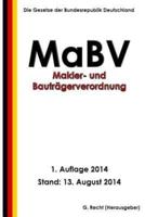 Makler- Und Bautragerverordnung - Mabv