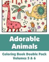 Adorable Animals Coloring Book Double Pack (Volumes 5 & 6)