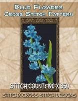 Blue Flowers Cross Stitch Pattern