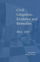 Civil Litigation, Evidence and Remedies 2014 - 2015
