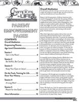 Vacation Bible School (VBS) 2020 Champions in Life Parent Empowerment Pages