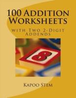100 Addition Worksheets With Two 2-Digit Addends