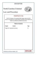 North Carolina Criminal Law and Procedure-Pamphlet 56