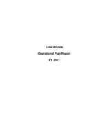 Cote D'Ivoire Operational Plan Report Fy 2013