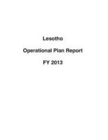 Lesotho Operational Plan Report Fy 2013