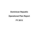 Dominican Republic Operational Plan Report Fy 2013