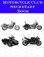 Motorcycle Club Secretary Book