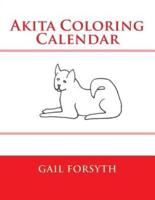 Akita Coloring Calendar