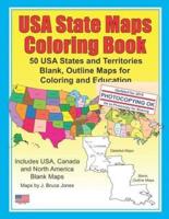 USA State Maps Coloring Book