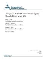 Analysis of H.R. 5781, California Emergency Drought Relief Act of 2014