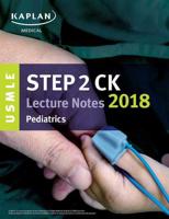 USMLE Step 2 CK Lecture Notes 2018: Pediatrics