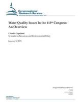 Water Quality Issues in the 113th Congress
