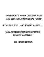 Davenport's North Carolina Wills And Estate Planning Legal Forms