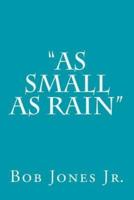 "As Small as Rain"