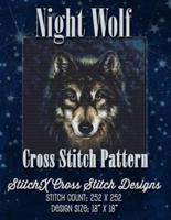 Night Wolf Cross Stitch Pattern