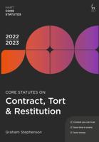 Core Statutes on Contract, Tort and Restitution 2022-23