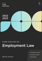 Core Statutes on Employment Law 2022-23