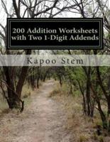 200 Addition Worksheets With Two 1-Digit Addends