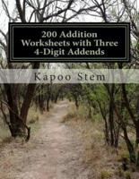 200 Addition Worksheets With Three 4-Digit Addends