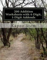 200 Addition Worksheets With 4-Digit, 1-Digit Addends